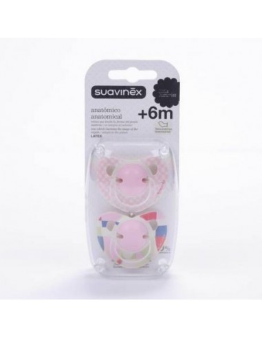 Chupete Suavinex Anatom +6M 2Un Latex