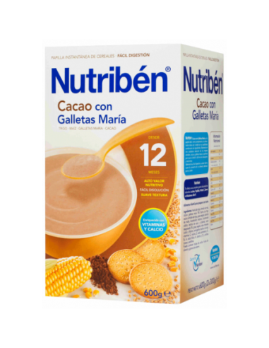 Nutriben  Papilla Cacao Y Galletas 600G