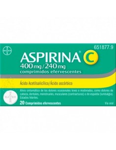 Aspirina C 400/240 Mg 20 Comprimidos Efervescentes