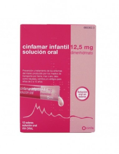 Cinfamar Infantil 12.5 Mg 12 Sobres...
